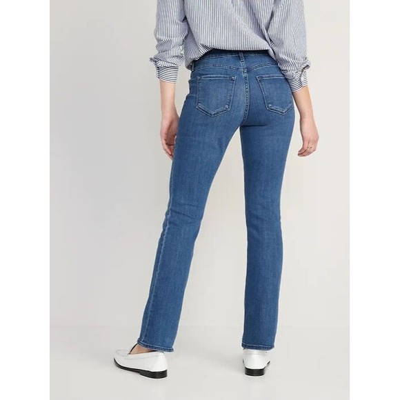 Old Navy WOW Bootcut Jeans Womens 10 Short Blue Medium Wash Stretch NEW - Picture 2 of 10